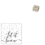 Kerstmis Winter Laat het Sneeuwen Rubberstempel (Gestempeld)