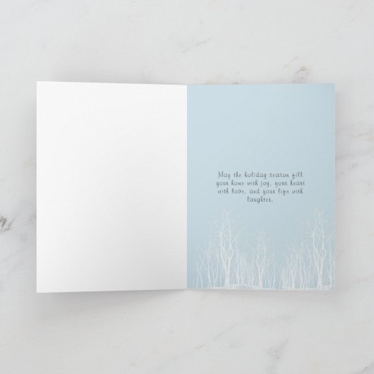 Kerstmis Winter Landelijk Bos Rivier Volle Maan  Kaart (Binnen)