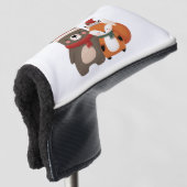 Kerstmis/Winter Lieve Beer & Vos Golfheadcover (3/4 voorkant)