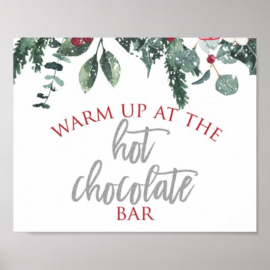Kerstmis Winter Onederland Warme Chocolademelk Poster (Voorkant)