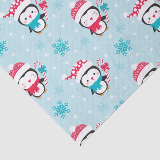 Kerstmis Winter Penguin Tissuepapier (Detail)