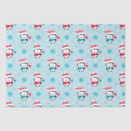 Kerstmis Winter Penguin Tissuepapier