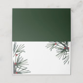 Kerstmis Winter Pine Trees Party Vakantie Plaatskaartje (Buitenkant ongevouwen)