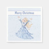 Kerstmis Winter Prinses Meisjes Servet (Voorkant)