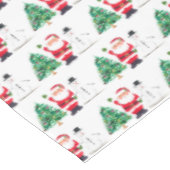 Kerstmis Winter Rode Retro  Tafelkleed (Gekanteld)