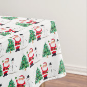 Kerstmis Winter Rode Retro  Tafelkleed (Voorbeeld)