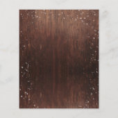 Kerstmis Winter Rustieke Dennenboom Houten Bruilof (Achterkant)