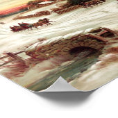 Kerstmis Winter Scene Poster (Hoek)