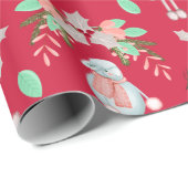 Kerstmis Winter Schaap Cadeaupapier (Rol Hoek)