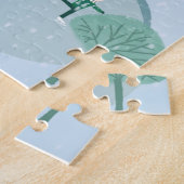 Kerstmis Winter schaatsen Legpuzzel (Zijkant)