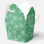 Kerstmis Winter Sneeuw Sneeuwvlokken Dalen Groen Bedankdoosjes (Geopend)