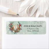 Kerstmis winter sneeuw vos retour adres labels (Insitu)