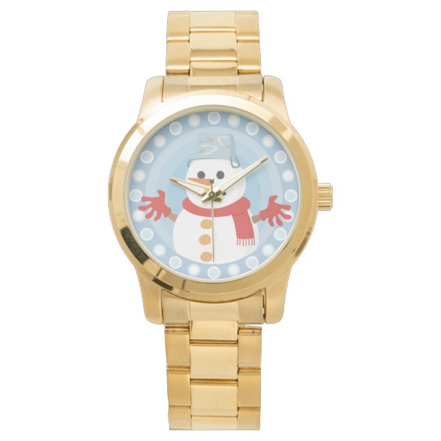 KERSTMIS WINTER SNEEUWMAN HORLOGE (Voorkant)