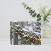 Kerstmis Winter Sneeuwvink Briefkaart (Staand voorkant)