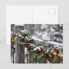 Kerstmis Winter Sneeuwvink Briefkaart