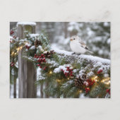 Kerstmis Winter Sneeuwvink Briefkaart (Voorkant)