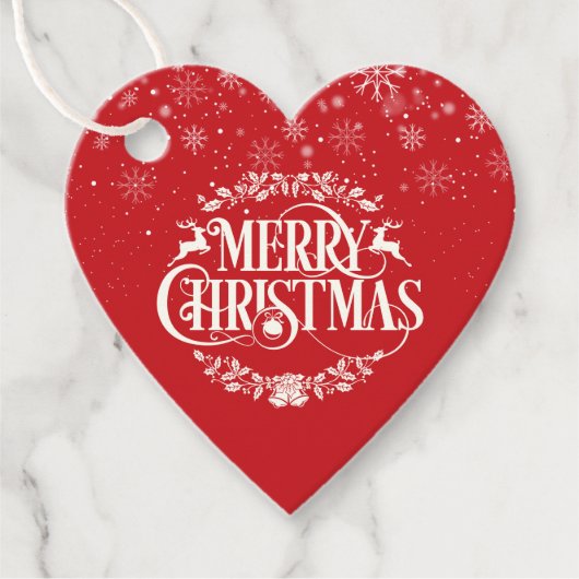 Kerstmis Winter Sneeuwvlokken Foto Bedankjes Labels (Voorkant)