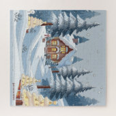 Kerstmis Winter Town Legpuzzel (Horizontaal)
