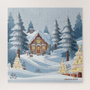 Kerstmis Winter Town Legpuzzel