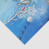 Kerstmis Winter Vakantie Viering met een sneeuwpop Tissuepapier (Detail)