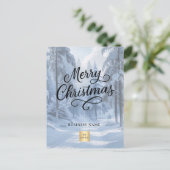 Kerstmis winter wonderland zakelijk logo feestdagenkaart (Staand voorkant)