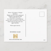 Kerstmis winter wonderland zakelijk logo feestdagenkaart (Achterkant)