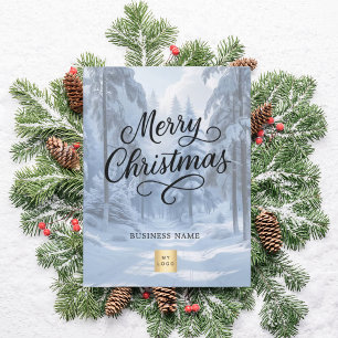 Kerstmis winter wonderland zakelijk logo feestdagenkaart