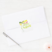 Kerstmis Winterbessen Naar en Van Vierkante Sticker (Envelop)