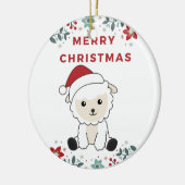 Kerstmis: winterdieren keramisch ornam keramisch ornament (Links)