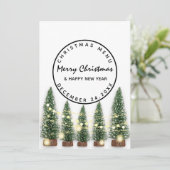 Kerstmis winterfeestdag lichtgroen Wit Menu (Staand voorkant)