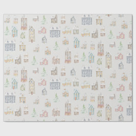 Kerstmis Winterhuizen Inpakpapier