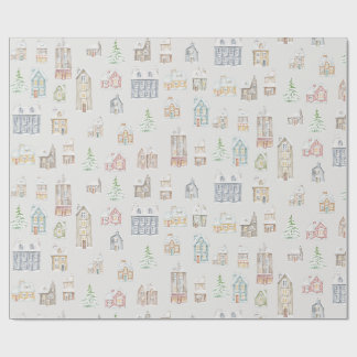 Kerstmis Winterhuizen Inpakpapier