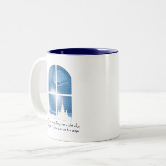 Kerstmis/WinterMok Tweekleurige Koffiemok (Voorkant links)