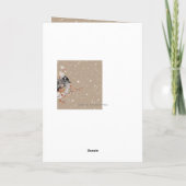 Kerstmis winterslaap en Bergen Feestdagen Kaart (Achterkant)