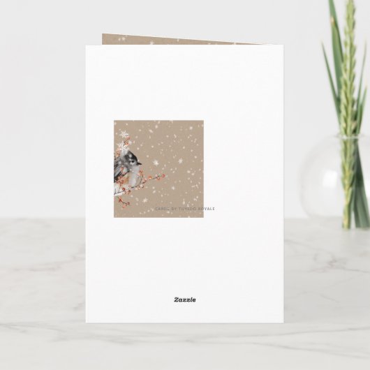 Kerstmis winterslaap en Bergen Feestdagen Kaart (Achterkant)