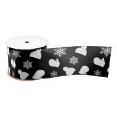 Kerstmis, wintervlokken en wintervlokken satijnen lint (Spoel)