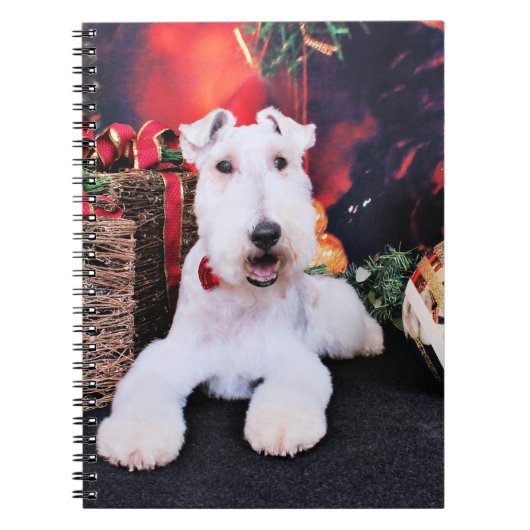 Kerstmis - Wire Fox Terrier - Dexter Notitieboek (Voorkant)