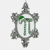 Kerstmis Wiskunde Geek Ornament in Groen (Links)
