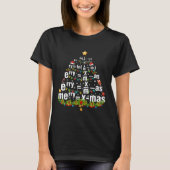 Kerstmis Wiskunde kerstboom T-shirt (Voorkant)