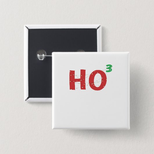 Kerstmis Wiskunde Nerd HOHOHO kerstlampjes Vierkante Button 5,1 Cm (Voorkant /achterkant)