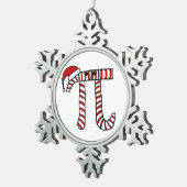 Kerstmis Wiskunde Tin Sneeuwvlok Ornament (Rechts)