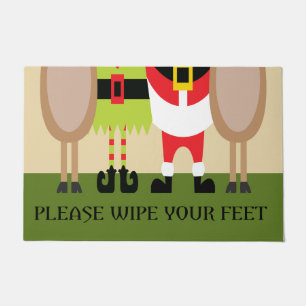 Kerstmis, wissel alsjeblieft je voetklep af deurmat