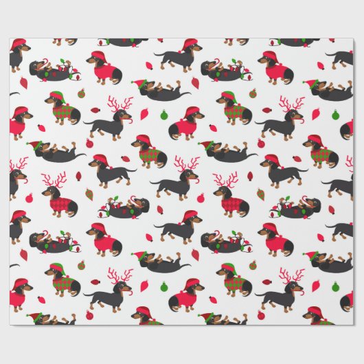 Kerstmis, wit cadeaupapier (Vlak)