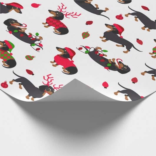 Kerstmis, wit cadeaupapier (Hoek)