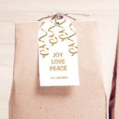 Kerstmis wit goud cadeaulabel