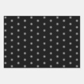 Kerstmis Wit Grijs en Zwart Woodlands Dieren Inpakpapier Vel (Voorkant 3)