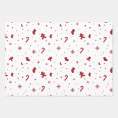 Kerstmis wit inpakpapier vel (Voorkant 2)