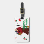 Kerstmis Witch buona Befana Bagagelabel (Voorkant verticaal)