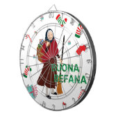 Kerstmis Witch buona Befana Dartbord (Voorkant Rechts)