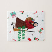 Kerstmis Witch buona Befana Legpuzzel (Horizontaal)